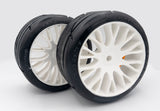 GRP GWH04-XM3 1:5 TC  REVO X-TECH Hard Compound Tire White Wheel (2)