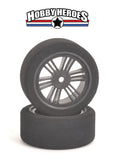 CONJ13773 Contact 1/10 Front 26mm 37 Shore Carbon Rim On Road Foam Tires (2)