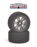 CONJ14274 Contact 1/10 Rear 30mm 42 Shore Carbon Rim On Road Foam Tires (2)