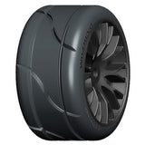 GRP GWX04-XM3 1:5 TC  REVO X-TECH Hard Compound Tire Black Wheel (2)