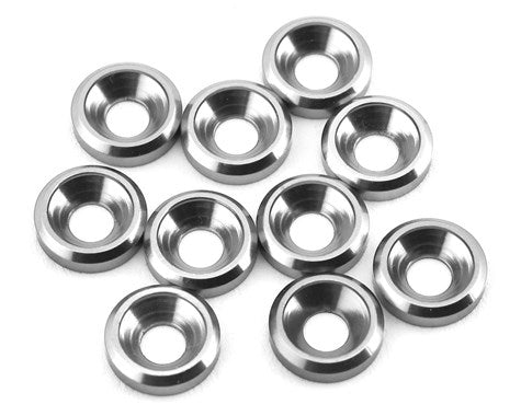 175RC Aluminum Flat Head High Load Spacer Concave Washer for Kyosho Associated XRay Losi (Natural) (10) 175-12129