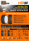 GRP GTJ03-XM3 1:8 GT New Tread Soft White 20 Spoke Rubber Tires - HARD RIM