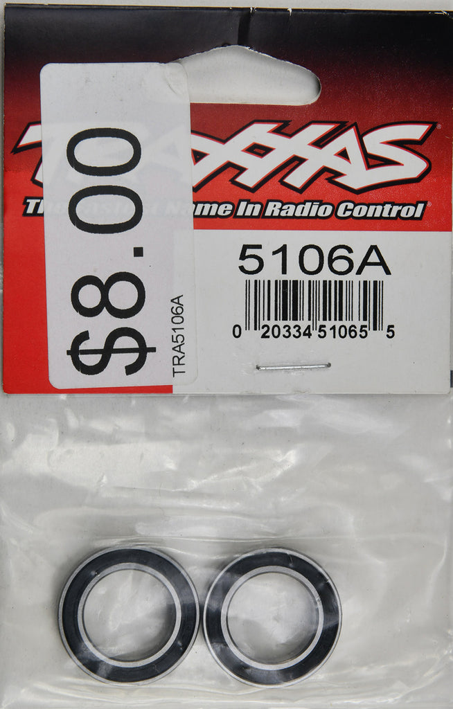 Traxxas Ball Bearing, Black Rubber Sealed (15X24X5mm) (2) TRA5106A