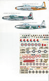 ESCI Lockheed T33 Shooting Star DECALS 1/72