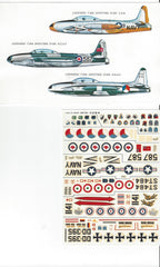 ESCI Lockheed T33 Shooting Star DECALS 1/72