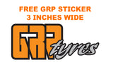 GRP GTH03-XB3 1:8 GT New Treaded Soft (2)White 20 Spoke Rubber Tires