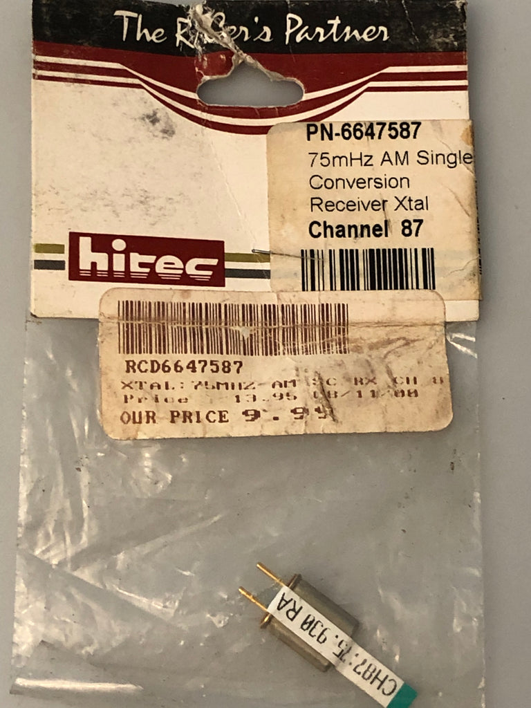 Hitec 6647587 75mhz AM Single Conversion Receiver Crystal Ch 87 RCD6647587