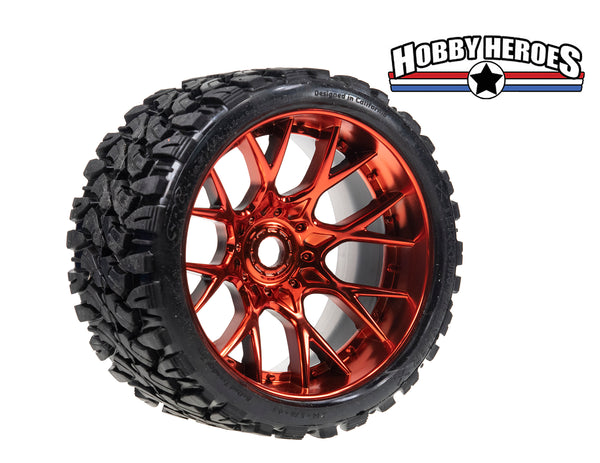 Sweep Racing Terrain Crusher Off Road Belted Red Chrome Monster