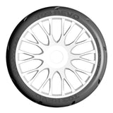 GRP GTJ03-XB3 1:8 GT New Tread Soft White 20 Spoke Rubber Tires - HARD RIM