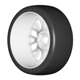 GRP GTJ04-XM7 1:8 GT New SlickMedium hard White 20 Spoke Rubber Tires - HARD RIM