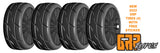 GRP GTX03-XM4x2 1:8 GT New Treaded SoftMedium (4) Black 20 Spoke Rubber Tires