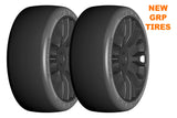 GRP GTX04-XB2 1:8 GT New Slick ExtraSoft (2) Black 20 Spoke Rubber Tires