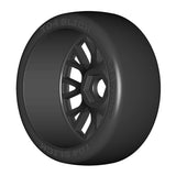 GRP GTX04-XB1 1:8 GT New Slick UltraSoft (2) Black 20 Spoke Rubber Tires
