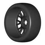 GRP GTX04-XB2 1:8 GT New Slick ExtraSoft (2) Black 20 Spoke Rubber Tires