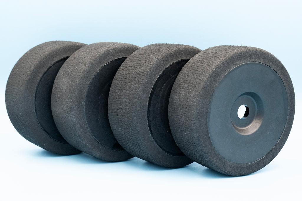 1:8 Foam GT Tire  2 Different Compounds Black Dish Rim (4 Tires)