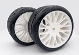 GRP GWH04-XM1 1:5 TC  REVO X-TECH Soft Compound Tire White Wheel (2)