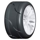GRP GWH04-XM3 1:5 TC  REVO X-TECH Hard Compound Tire White Wheel (2)