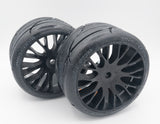 GRP GWX04-XM1 1:5 TC  REVO X-TECH Soft Compound Tire Black Wheel (2)
