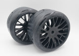 GRP GWX05-XM2 1:5 TC  Slick X-TECH Medium Compound Tire Black Wheel (2)