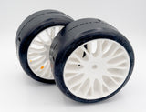 GRP GWH05-XM3 1:5 TC  Slick X-TECH hard Compound Tire White Wheel (2)