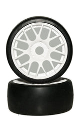 Sweep Racing 40140E415 1:8 GT Belted Slick EXP 40 Shore White Spoke Rim (2)