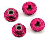 175RC Aluminum 4mm Serrated Locknuts for Kyosho Associated XRay Losi Traxxas (Pink) 175-11048