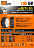 GRP GTK03-XM7 1:8 GT New Treaded MediumHard (2) Silver 20 Spoke Rubber Tires