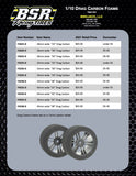 BSR Racing BSRF3235-D 1/10 Drag 35 Shore Foam Tires 32mm Black Rim (2)