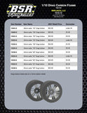 BSR Racing BSRF3232-D 1/10 Drag 32 Shore Foam Tires 32mm Black Rim (2)