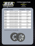 BSR Racing BSRF4538-D 1/10 Drag 38 Shore Foam Tires 45mm Black Rim (2)
