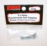 Dubro Flat Head Self-Tapping Screw 3.0mmx6 (8) DUB2295