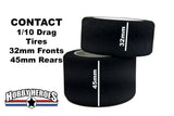 CONJD30FA Contact 1/10 Front 32mm 30 Shore Nylon Rim DRAG Foam Tires (2)