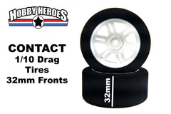 CONJD30FA Contact 1/10 Front 32mm 30 Shore Nylon Rim DRAG Foam Tires (2)