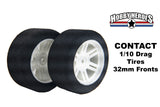 CONJD30FA Contact 1/10 Front 32mm 30 Shore Nylon Rim DRAG Foam Tires (2)