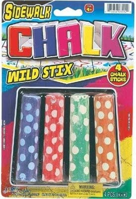 JA-RU Sidewalk Chalk Wild Stix 4 Sticks JAR3514