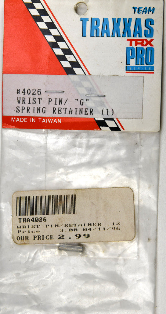 Traxxas Wrist Pin w "G" Spring Retainer TRA4026