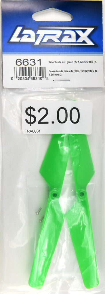 Traxxas Rotor Blade Set Green Alias TRA6631