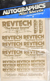 Autographics 10053 Revtech Mini Sticker Sheet Gold AUT10053