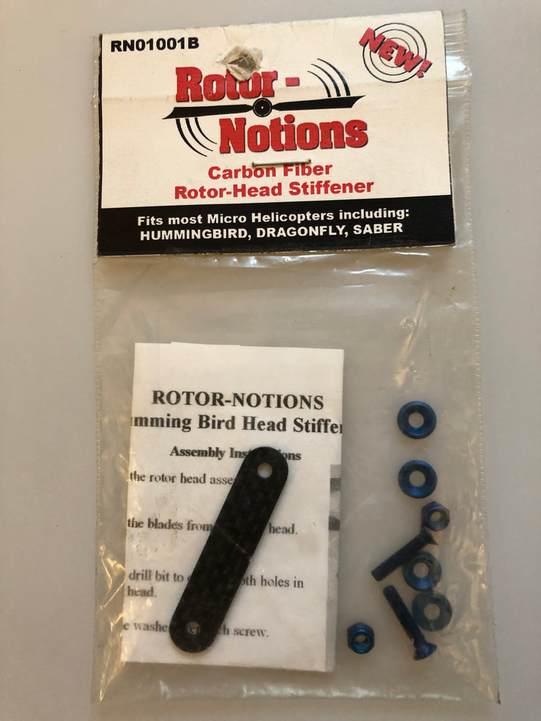 Rotor-Notions Carbon Fiber Rotor-Head Stiffener Blue for Hummingbird, Saber, Dragonfly RN01001B