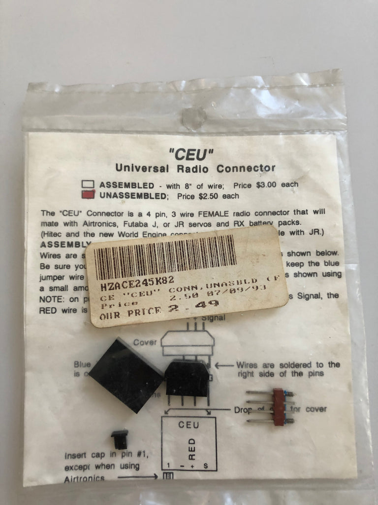 Ace R/C "CEU" Universal Radio Connector Unassembled ACE245K82