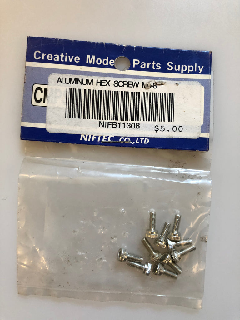 Niftec Aluminum Hex Screw M3-8 NIFB11308