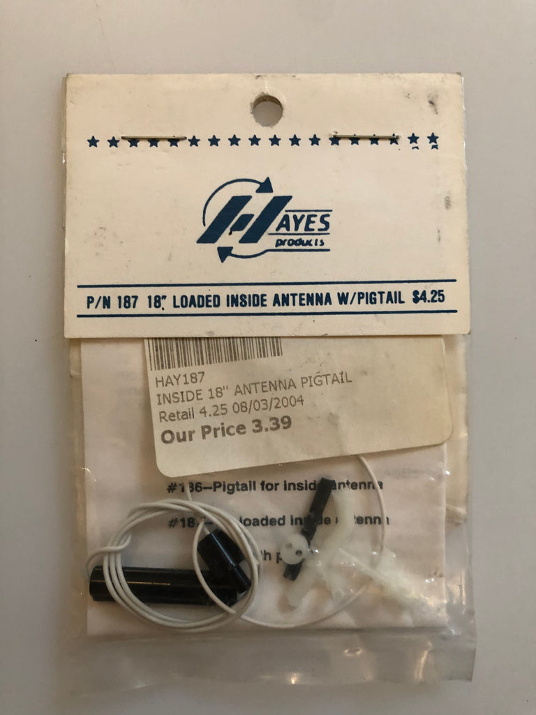 Hayes 18" Loaded Inside Antenna W/Pigtail Hay187