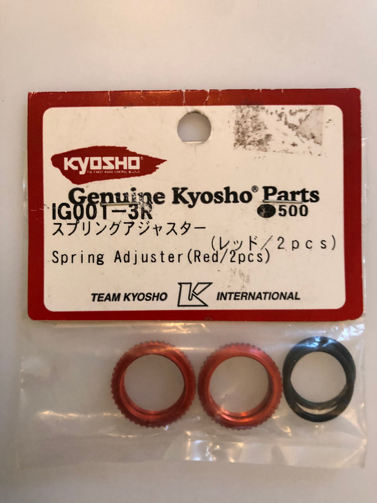 Kyosho IG-001-3R Spring Adjuster (Red/2Pcs) KYOIG001-3R
