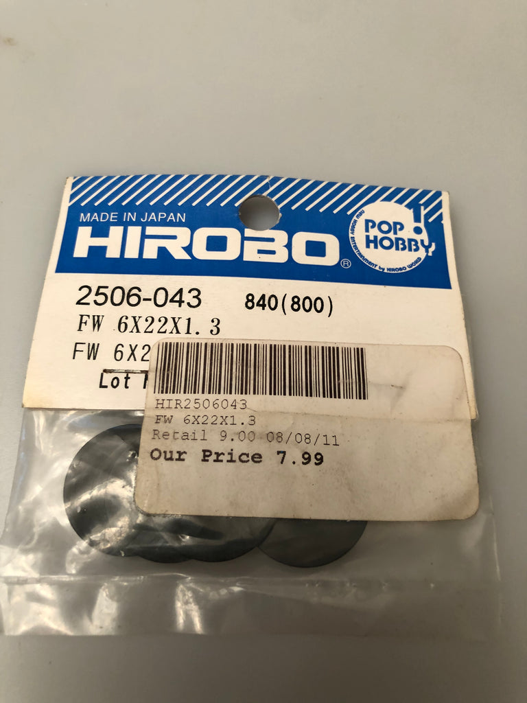 Hirobo 2506-043 FW 6X22X1.3 HIR2506043