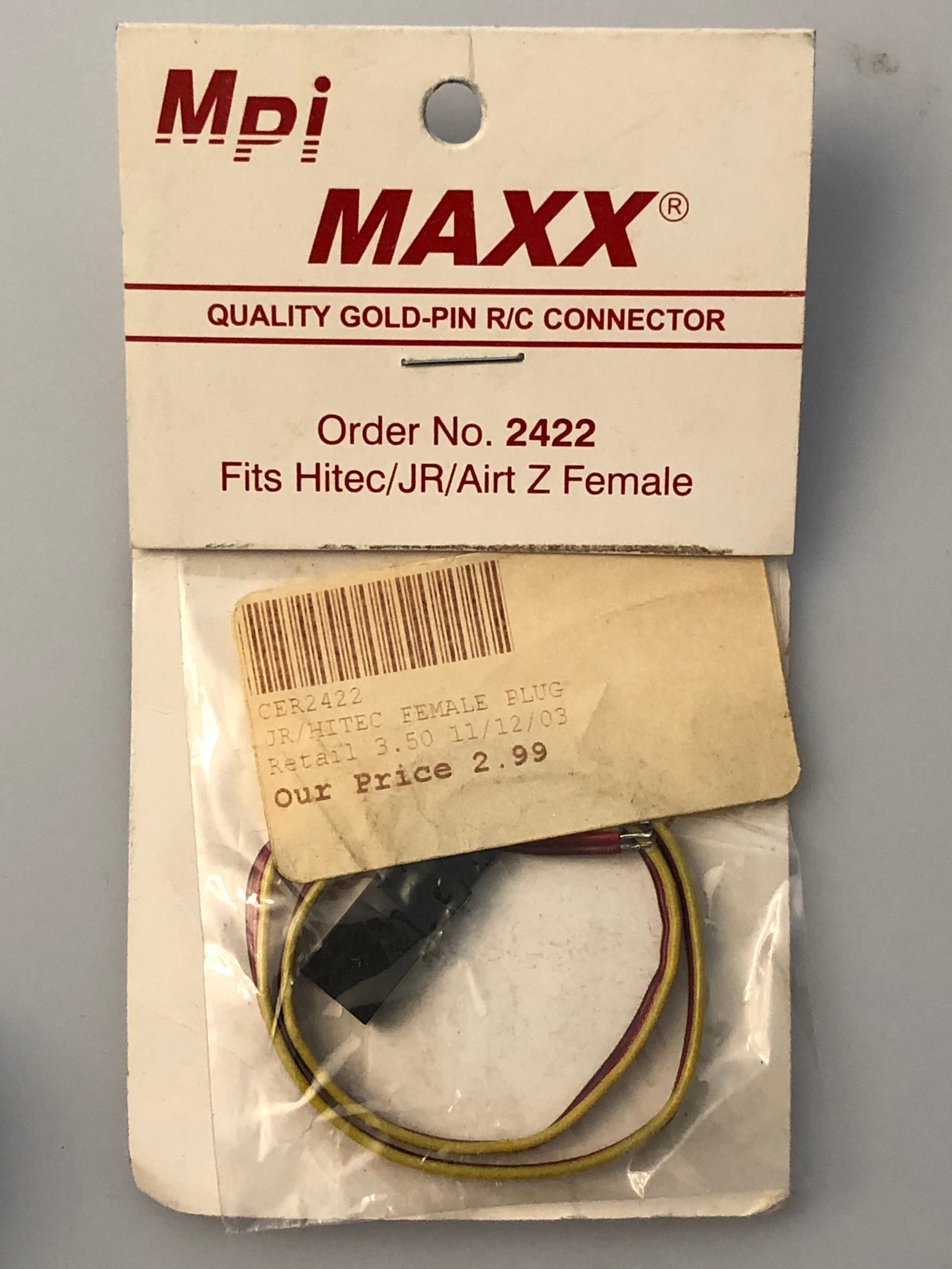 Maxx Products 2422 Hitec JR Male Plug CER2422