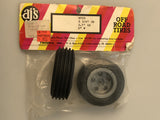 AJ's 9723 Front Grooved Rubber Tire/Rim 1.7" AJS9723