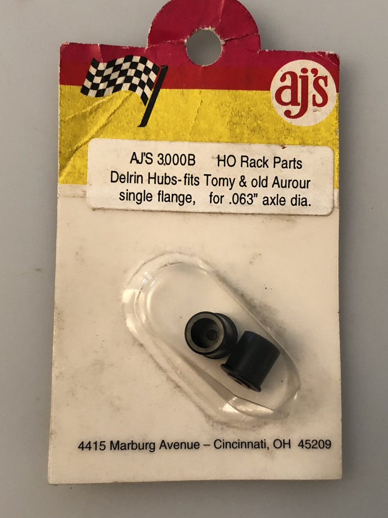 AJ's 3000B Delrin Hubs - fits Tomy & old Auroura Single Flange AJS3000B