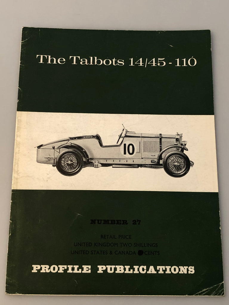 Profile Publications Number 27 The Talbots 14/45-110 (Box 7) PPN27