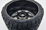 Sweep 1004B Monster Truck Land Crusher Belted tire preglued on WHD BLACK wheel 2pcs set