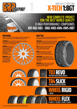 GRP GTK03-XB3x2 1:8 GT New Treaded Soft (4) Silver 20 Spoke Rubber Tires
